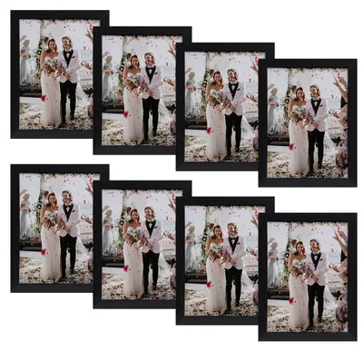 8er-Set Fotolisten 20x25 cm schwarz für Dekoration