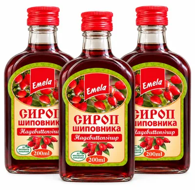 Produktbild von Hagebuttensirup Emela – 3 × 200 ml