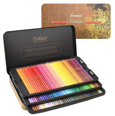 Produktbild von Buntstifte zum Ausmalen – 120-farbiges Set, professionelle Ölfarbstifte, Holzstifte in Eisenbox, 4,0 mm Kern, 7,5 mm Schaft