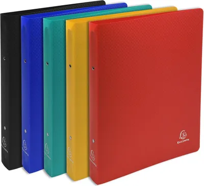 Produktbild von Exacompta - Ringbuch blickdicht, ft A4 maxi, PP, 2 Ringe von 3 cm, 5 Farben sortiert