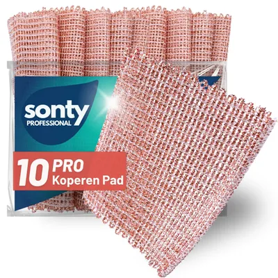 Produktbild von Set mit 10 Kupferputztüchern für den Haushalt