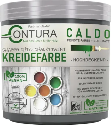 Produktbild von Contura BeGreen 250ml. Kreidefarbe Shabby Chic Möbellack - 05 Anthrazitgrau