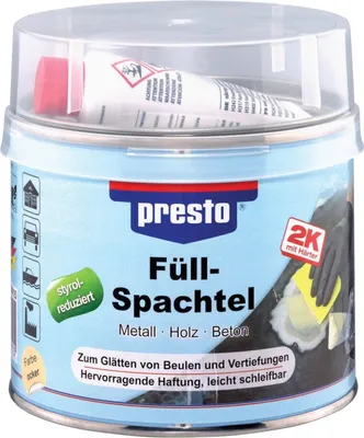 Produktbild von PRESTO 2K-Füllspachtel prestolith® plastic ocker, Härter rot 1000 g