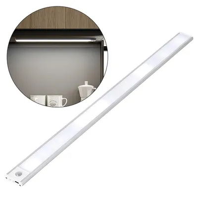 Produktbild von Dimmbar LED Unterbauleuchte Küche – 60CM Schrankbeleuchtung mit Bewegungsmelder, 100mAh wiederaufladbare Lampe, 3 Farbmodi, Magnetisch