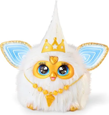 Image de Furby Golden Glow, peluche à activation vocale qui brille dans le noir, jouet interactif, dès 6 ans