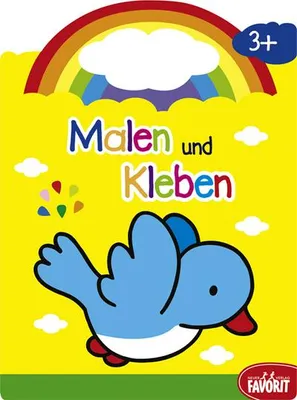 Produktbild von Beschäftigungsbuch zum Malen und Kleben mit einfachen Vogelmotiven für Kinder ab 3 Jahren