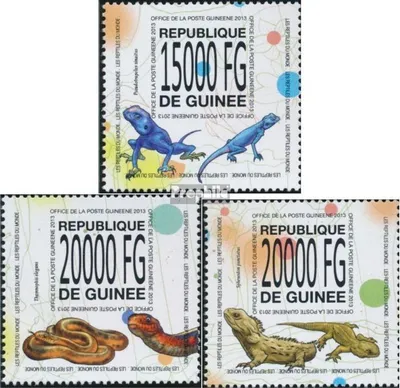 Produktbild von Briefmarken Guinea 2013 Mi 10077-10079 (kompl. Ausgabe) postfrisch Reptilien