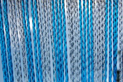Produktbild von La Tenda RIMINI 3 Streifenvorhang blau,Maße:90 x 210 cm