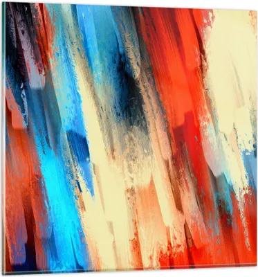 Produktbild von Bilder auf glas - Abstraktion modern - 60x60cm - Glasbilder - Wandbilder - Kunstdruck - zum Aufhängen bereit - Wanddekoration aus Glas - Glas Bilder - Wandbild auf Glas - Einteilig - GAC60x60-4087