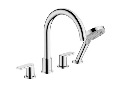 Immagine prodotto di Hansgrohe Vernis Shape - Miscelatore per bordo vasca, installazione a 4 fori, cromo 71459000