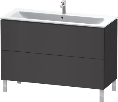 Produktbild von Waschtischunterbau L-CUBE 1220x481x704mm graphit matt graphit matt