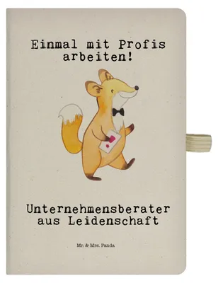 Produktbild von Mr. & Mrs. Panda Journal Unternehmensberater Leidenschaft - Transparent - Geschenk, Reisetagebuch, Kladde, Adressbuch, notizbuch, din a5 buch