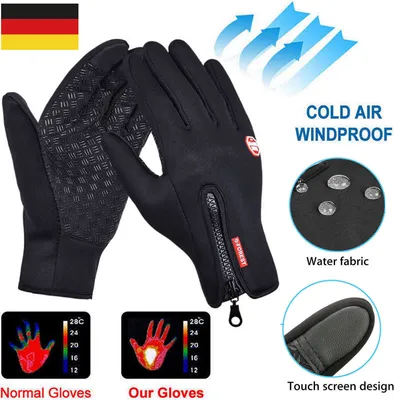 Produktbild von Thermo Touchscreen Handschuhe Winter Handschuhe Dick Warm Wasserdicht Unisex Größe: XL