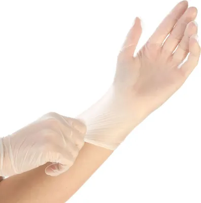 Image de 10x Hygostar 2695 Vinylhandschuhe Classic transparent Gr. 8/M gepudert