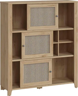 Produktbild von Highboard Cestino Kommode 128x42x150cm Jackson Hickory Amadeus