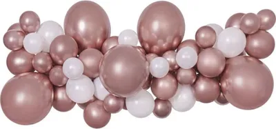 Immagine prodotto di Ghirlanda Di Palloncini Rosa E Oro, 65 Pz. 31393