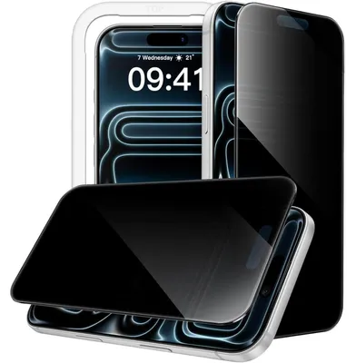 Zdjęcie produktu dla Folia ochronna na ekran 360° zapewniająca prywatność dla iPhone 17 Pro o przekątnej 6,3 cala, 2 sztuki