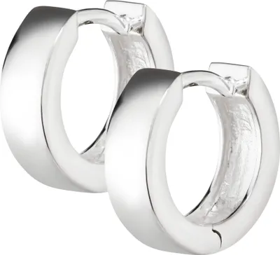 Produktbild von Paar Echt 925 Sterlingsilber Klapp Creolen Quadratisch 12mm 1886