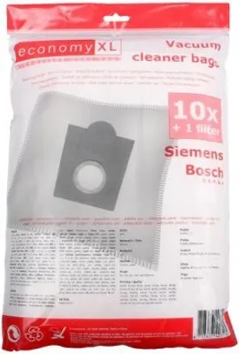 Produktbild von economyXL 10 Staubsaugerbeutel + 1 Filter für Bosch, Siemens, Privileg