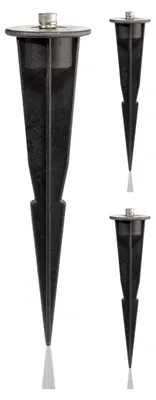 Productafbeelding van ledscom.de 3x grondspies voor tuinverlichting, zwart, 17 cm, 45 mm diameter