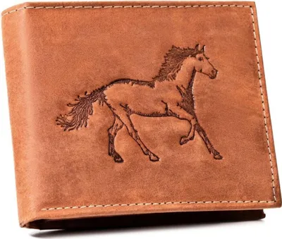 Produktbild von Herren Leder Geldbörse N992-CHM-HORSE-BL COGNAC