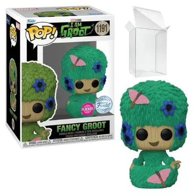 Produktbild von Funko Pop! Marvel I Am Groot (2022) - Fancy Groot (Flocked) #1191