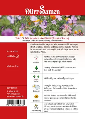 Artikelbild 1 von 'Dürr Samen's Blühende Landschaftsmischung 1 kg' aus der Kategorie Blumenwiese