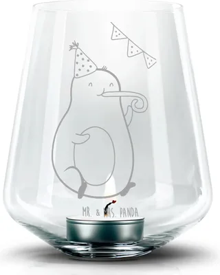 Produktbild von Mr. & Mrs. Panda Windlicht Glas Avocado Geburtstag - Transparent - Geschenk, Kerzenhalter, gravur, Teelichthalter, Party, Frucht, Laterne, Feier, Überraschung