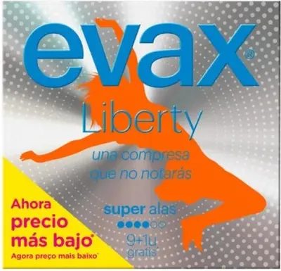 Zdjęcie produktu dla Evax Liberty Super podpaski higieniczne ze skrzydełkami 9+1 szt
