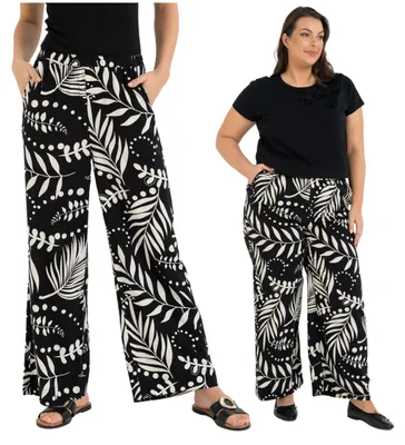 Produktbild von Moraj | Hose - Größe XL - Damenhose Schwarz - Sommerhose - Viskose Freizeithose