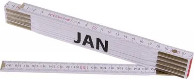 Obrázok produktu pre Levior Skladací meter 2 m JAN (PROFI, biely, drevo)