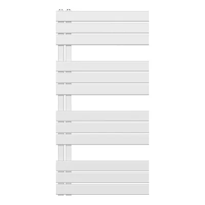 Productafbeelding van Handdoekradiator/badradiator, paneelmodel, aansluiting links, wit, 1200x600, 681W