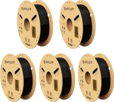 Obrázek produktu pro Artillery PLA filament pro 3D tiskárny 1,75 mm 5 kg černý Vysoká přesnost Šetrný k životnímu prostředí Bez bublin Pro modely Mechanické díly Hladký povrch