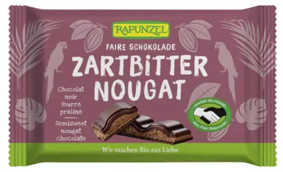 Immagine prodotto di Cioccolato fondente al torrone 100g