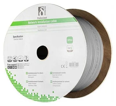 Zdjęcie produktu dla Kabel Alfaco Cat5E F/UTP na rolce 305 m szary LSZH – (Fca)