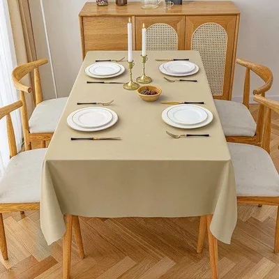 Immagine prodotto di Tovaglia rettangolare Famanu – Impermeabile, beige, 140 x 200 cm