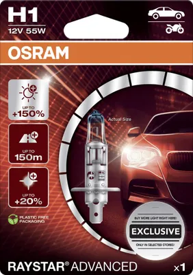 Produktbild von Osram Scheinwerferlampe H1 Raystar Advanced 2.0