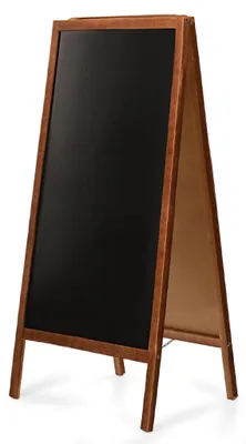 Produktbild von MG Design Kreidetafel-Aufsteller Holz 70x160 cm - beidseitig beschreibbar, klappbar, abwischbar, Kundenstopper für Gastro & Events