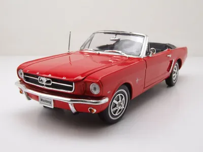 Produktbild von Welly 12519ROT Ford Mustang Cabrio 1964 ,5 rot 1:18