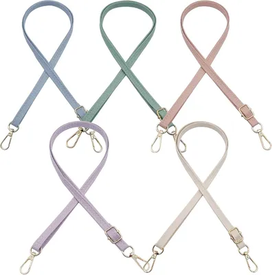 Produktbild von Verstellbare Schulterriemen, 5 Stück, Kunstleder, Pastellfarben, für Handtaschen