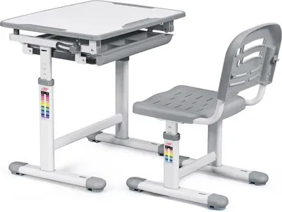 Produktbild von Famanu Schreibtisch höhenverstellbar, neigbar - grau