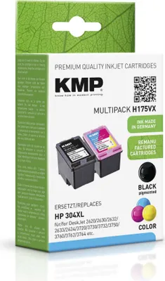 Imagen del producto de KMP 1759,4005 KMP H175VX Vorteilspack BK/Color komp. m. HP N9K08AE/N9K07AE
