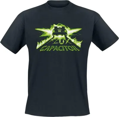 Produktbild von Zurück in die Zukunft T-Shirt Herren Neon Flux Capacitor schwarz L