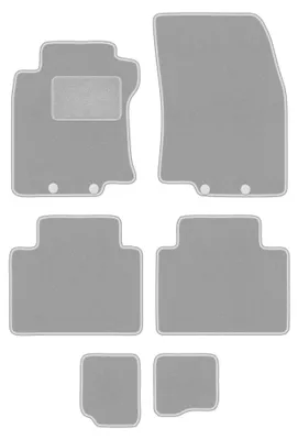 Productafbeelding van Velours automatten voor Nissan X-Trail III T32 FL 2017-2021 – 6-delig, grijs, op maat – Wielganizator OSLO