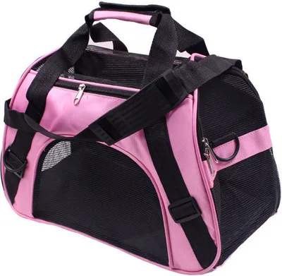 Produktbild von Hundetransportbox 1 Stück, Katzentransportbox Rosa, Autotransportbox Für Kleintiere 52 x 27 x 32 cm