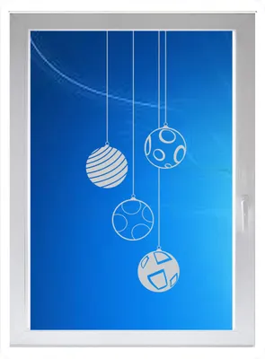 Produktbild von INDIGOS UG - Wohnzimmer Merry Christmas - Farbe: silberfein satiniert - 60x23 cm - Sichtschutzfolie - Fensterfolie - Glasdekorfolie - für die Küche, Bad ans Fenster
