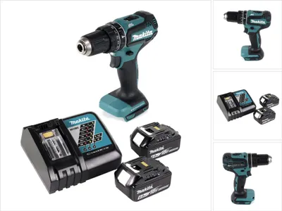 Obrázok produktu pre Akumulátorová príklepová vŕtačka Makita DHP 485 RG 18 V 50 Nm bez kefiek + 2x akumulátor 6,0 Ah + nabíjačka