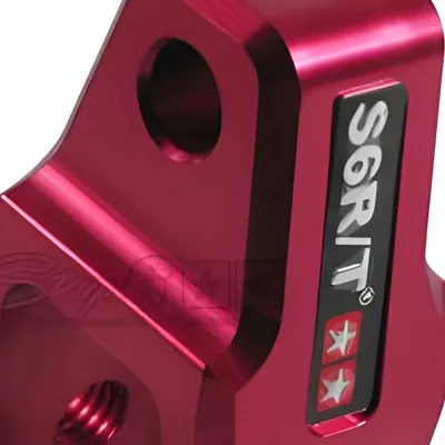 Produktbild von Höherlegungssatz Stage6 CNC +40mm Minarelli / Peugeot / Kymco mit Strassenzulassung Rot