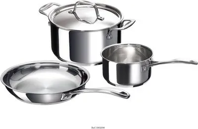 Produktbild von Beka Chef 3-teilige Edelstahl-Kochgeschirrset - Topf, Kochtopf und Pfanne