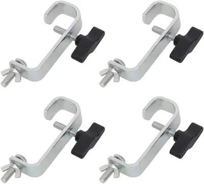 Productafbeelding van G Clamp - Buisklem Haak - Verlichting Bevestigen - Robuust Stalen Ontwerp - 32-38mm - Zilver